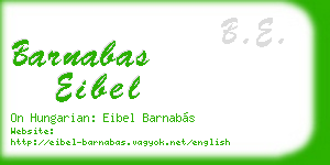 barnabas eibel business card